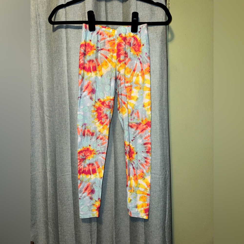 Bobbie Brooks Vibrant Tie-Dye Kids Leggings